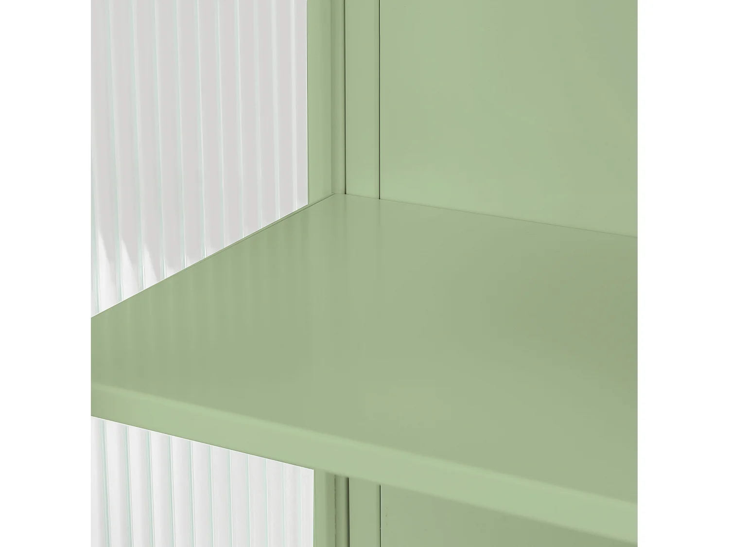 Cabinet mural à portes en verre moderne avec 2 portes, rangement à deux niveaux, étagère ouverte et porte-serviettes, vert (60x23x78 cm)