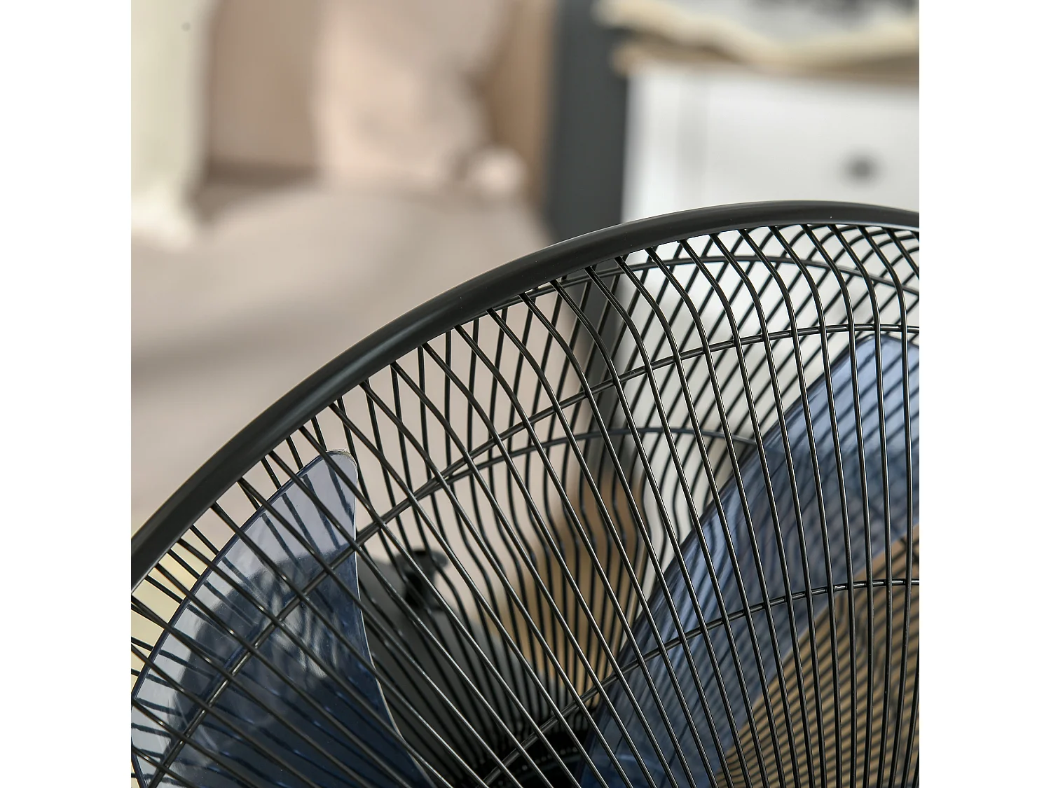 Ventilateur sur pied 2 en 1 met vernevelaar 2,8L, brumisatiefunctie, metaal, 120cm de hauteur, zwart (44,5x44,5x120cm)