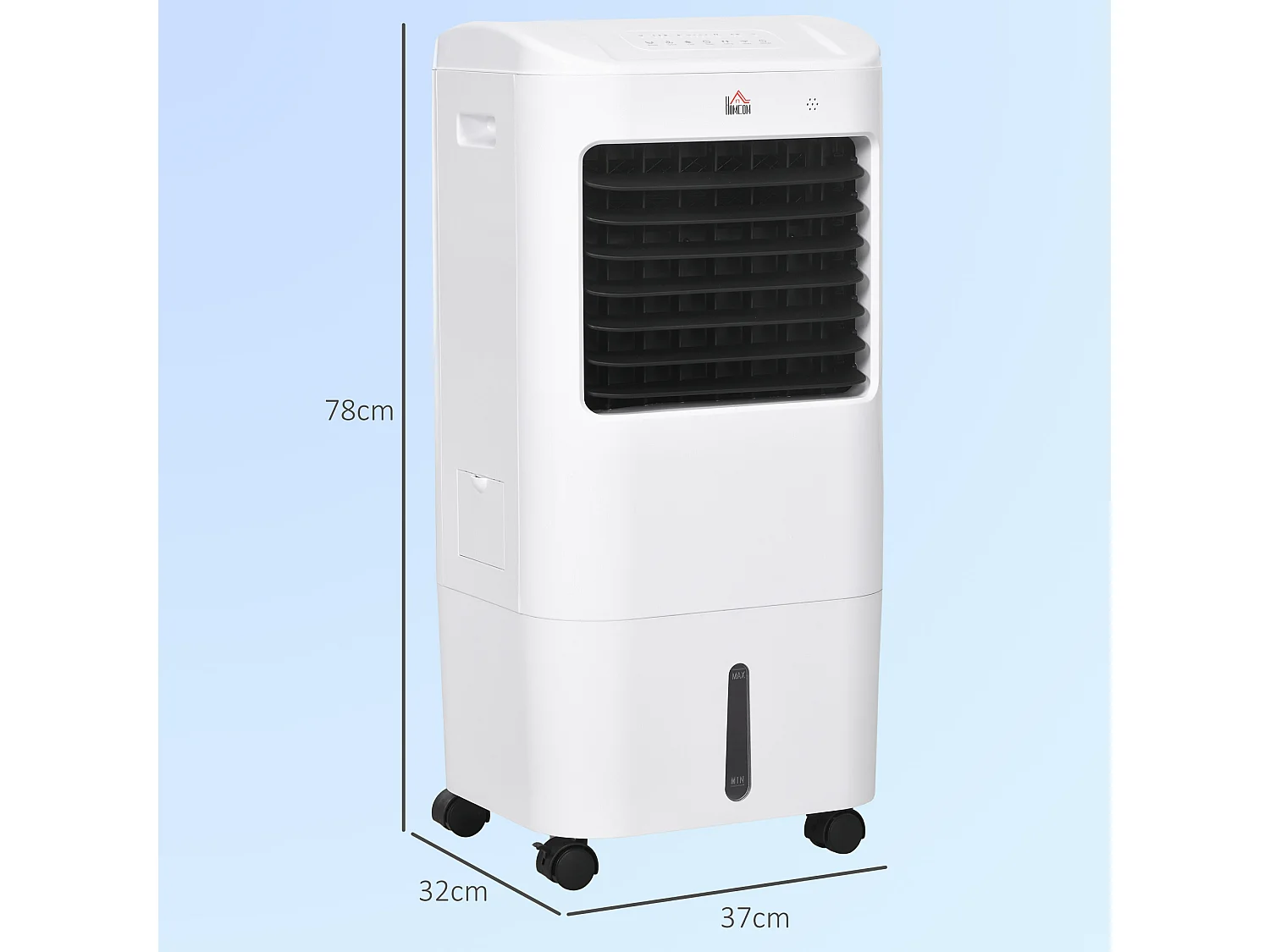 Mobiele airconditioner 3 en 1 met functie voor koeling en bevochtiging, 15L, oscillatie 60°, télécommande, affiche LED, voor stukken van 20㎡