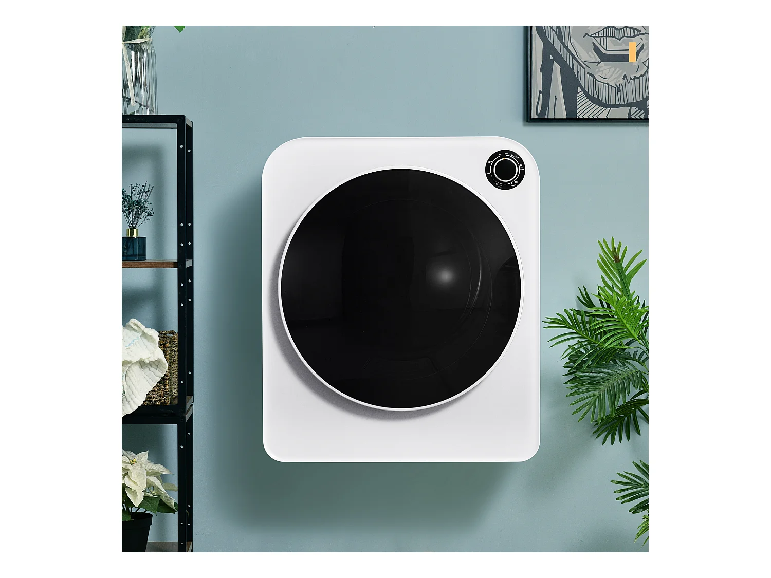 Sèche-linge à évacuation, inox, 3 kg (jusqu'à 4,5 kg), 830 W, 5 programmes, protection contre la surchauffe, montage mural (49x39x59 cm)