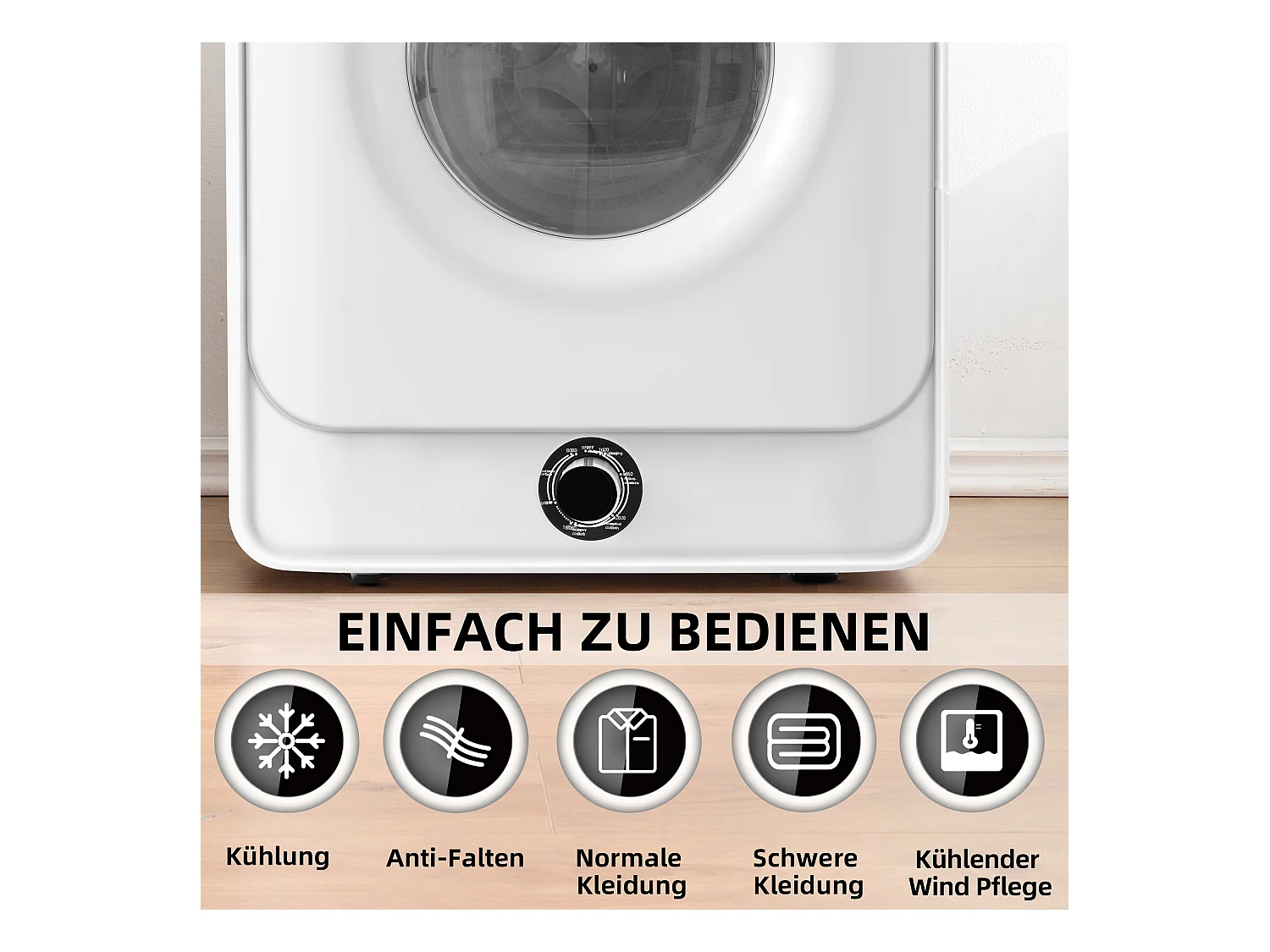 Sèche-linge à évacuation, capaciteit 3 kg (ook 4,5 kg), acier inoxidable, 830 W, 5 programma's, montagewand (49,5x43,5x59,5 cm)