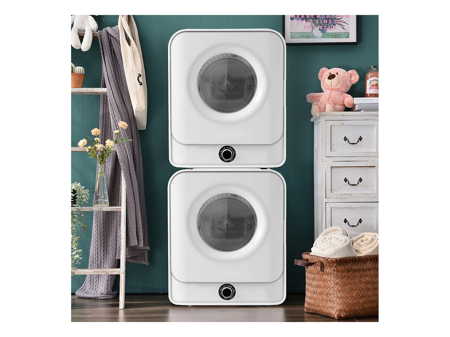 Sèche-linge à évacuation, capaciteit 3 kg (ook 4,5 kg), acier inoxidable, 830 W, 5 programma's, montagewand (49,5x43,5x59,5 cm)