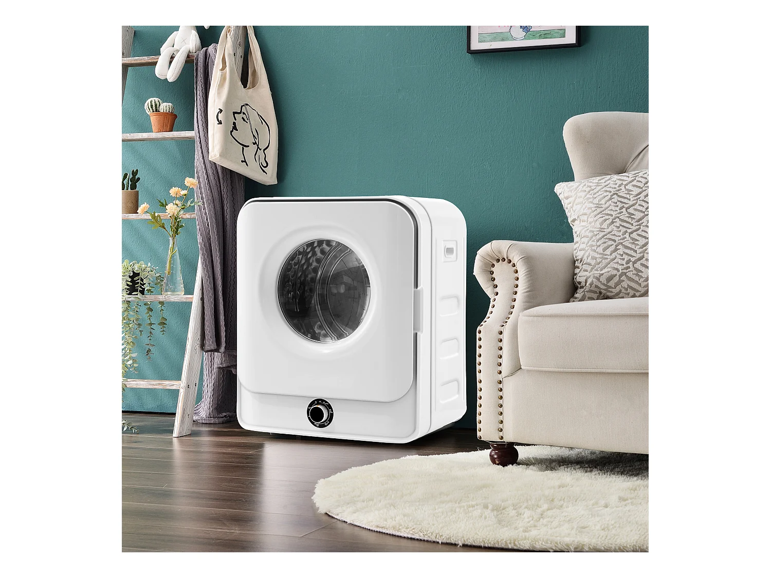 Sèche-linge à évacuation, capaciteit 3 kg (ook 4,5 kg), acier inoxidable, 830 W, 5 programma's, montagewand (49,5x43,5x59,5 cm)