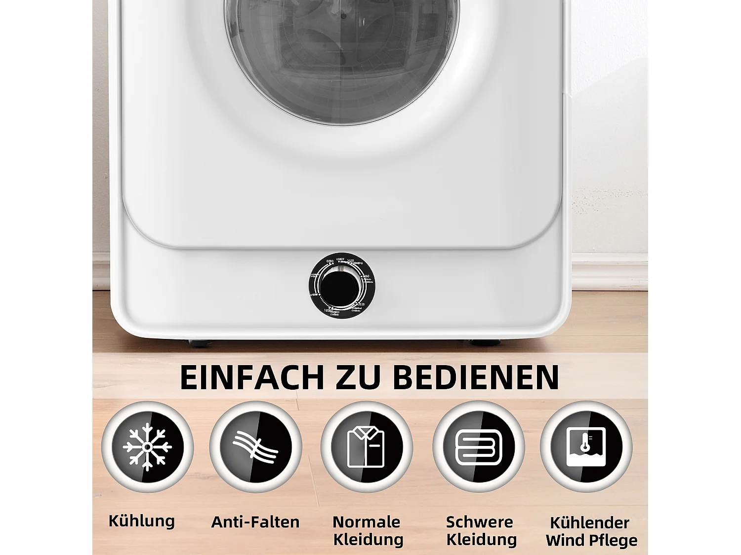 Sèche-linge à évacuation, capacité 3 kg (jusqu'à 4,5 kg), acier inoxydable, 830 W, 5 programmes, montage mural (49,5x43,5x59,5 cm)