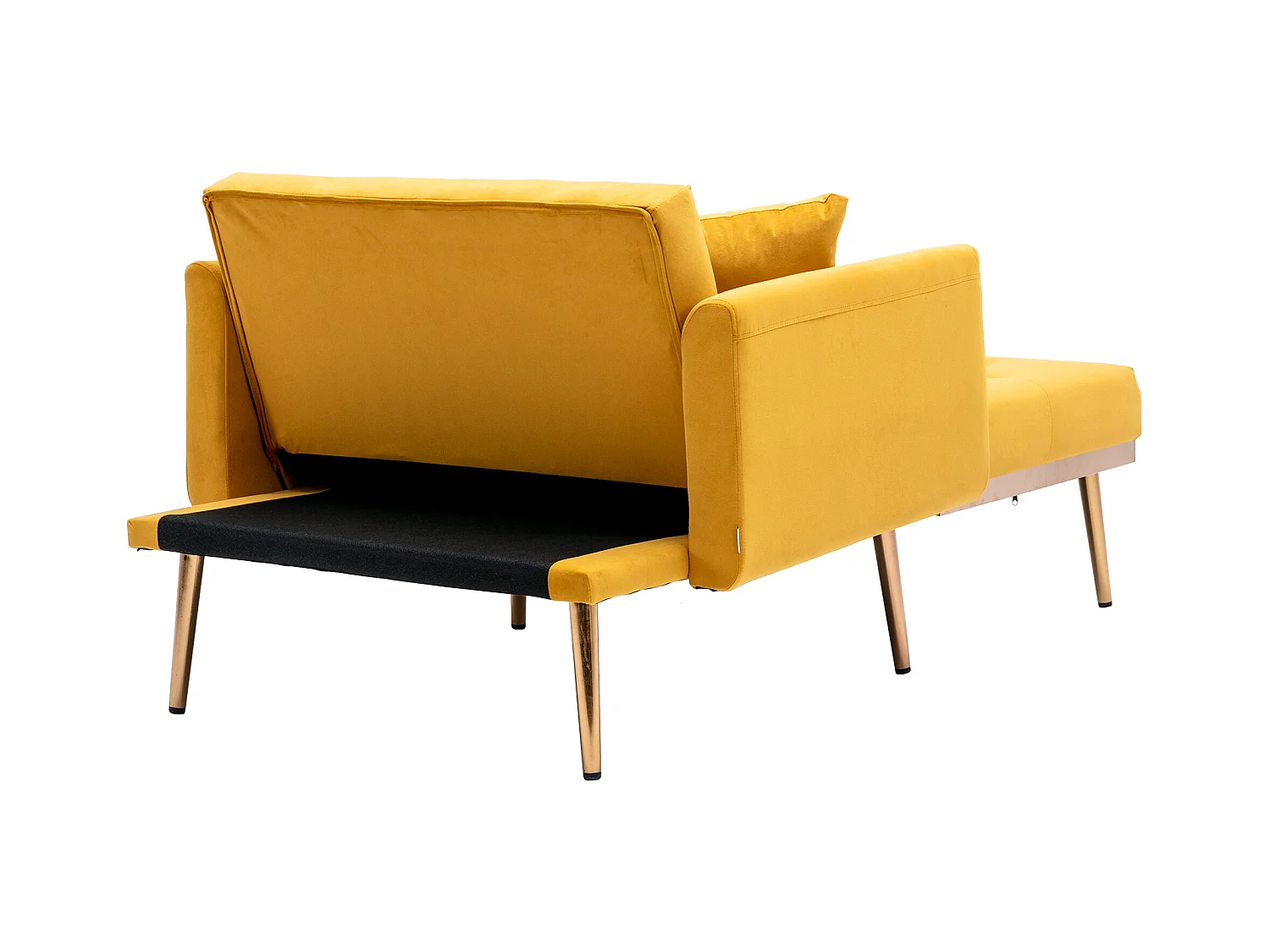 Fauteuil jaune - Fauteuil réglable avec accoudoirs et coussins - pour salon et bureau