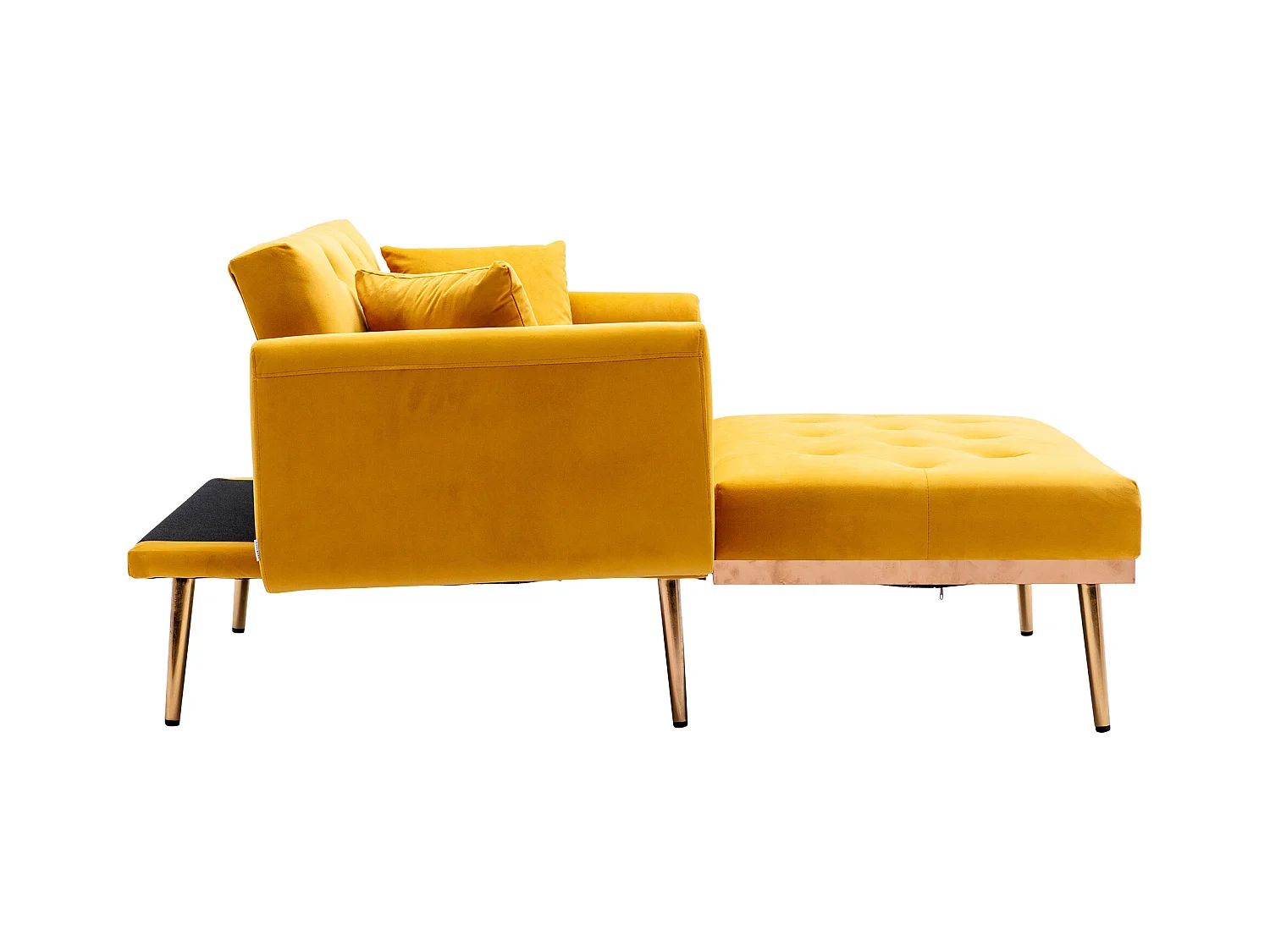 Fauteuil jaune - Fauteuil réglable avec accoudoirs et coussins - pour salon et bureau