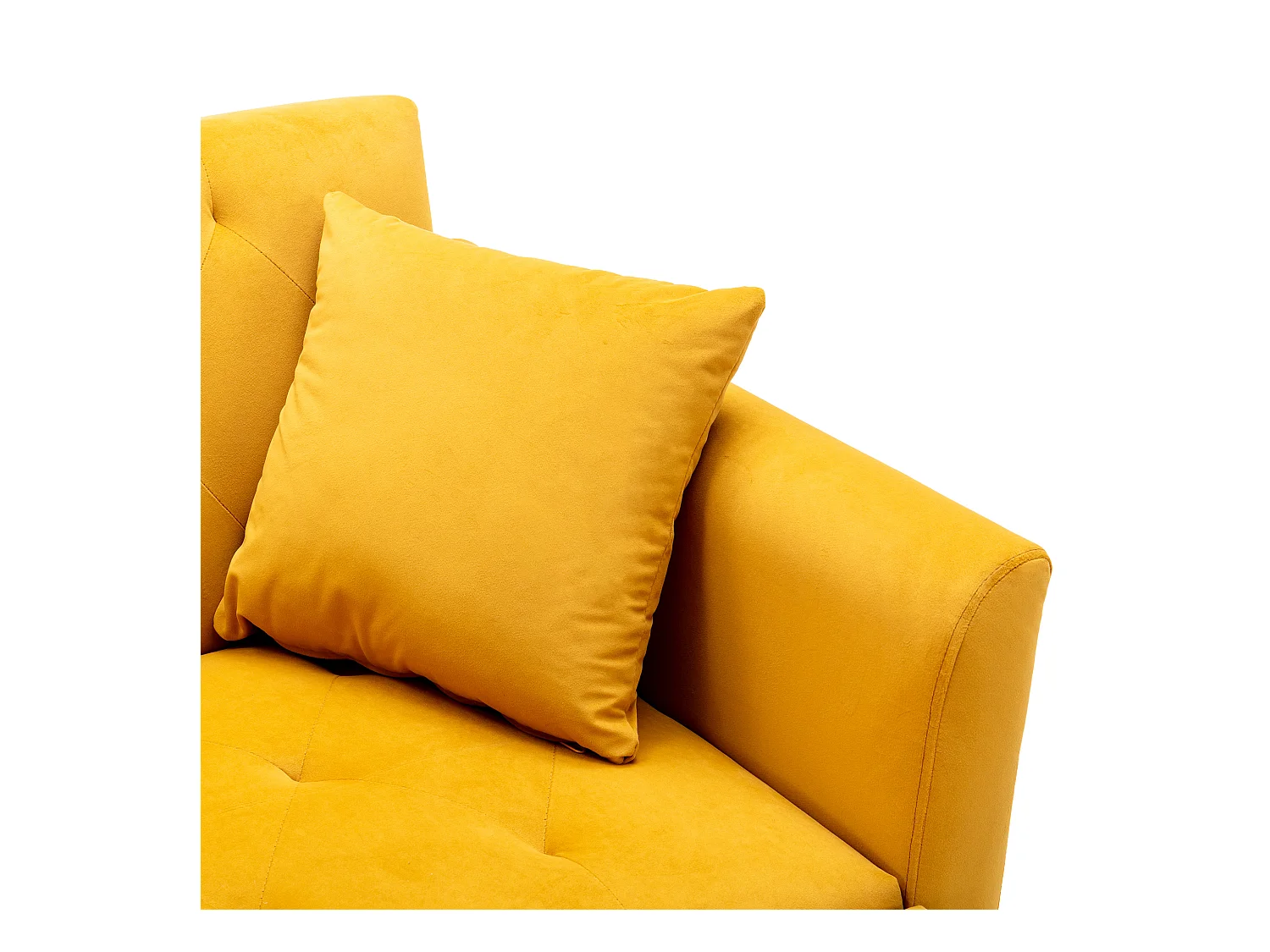 Fauteuil jaune - Fauteuil réglable avec accoudoirs et coussins - pour salon et bureau
