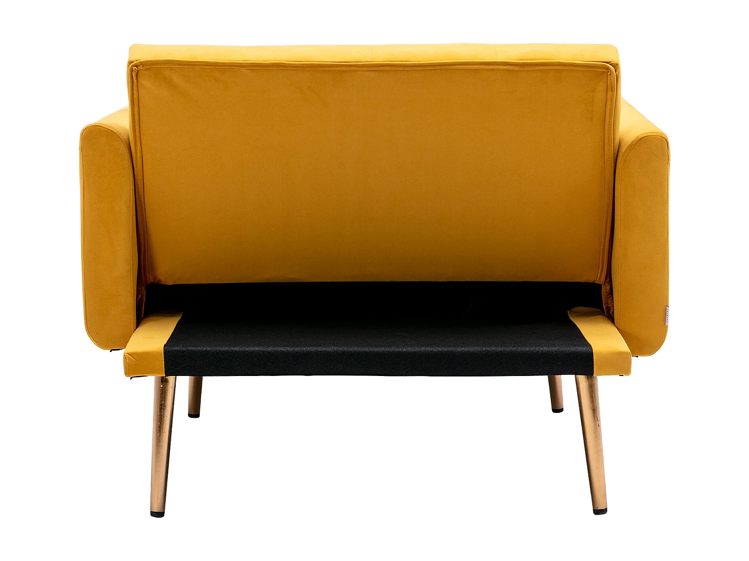 Gelber Sessel - Verstellbarer Sessel mit Armlehnen und Kissen - für wohnzimmer und büro