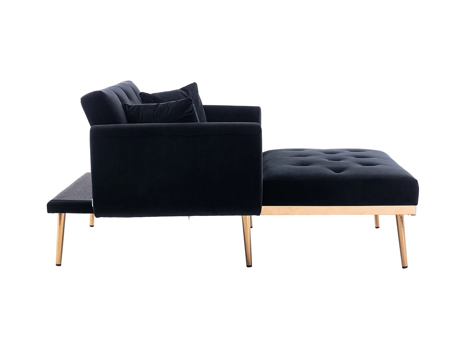 Fauteuil noir - Fauteuil réglable avec accoudoirs et coussins - pour salon et bureau