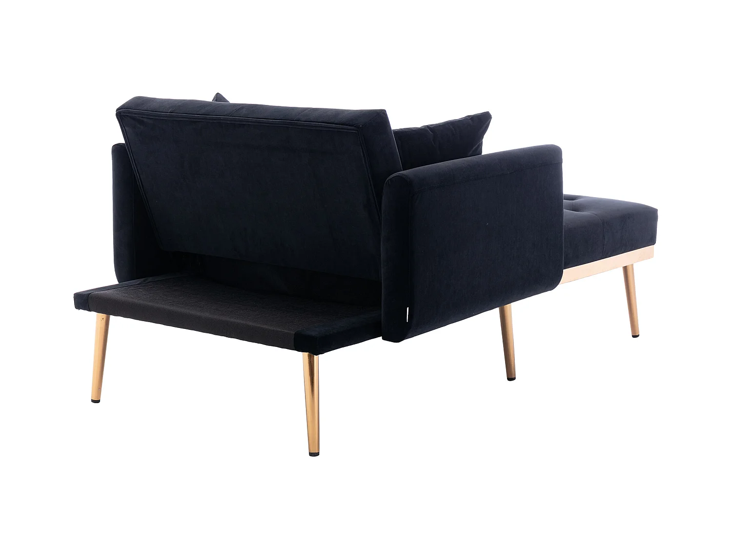 Fauteuil noir - Fauteuil réglable avec accoudoirs et coussins - pour salon et bureau