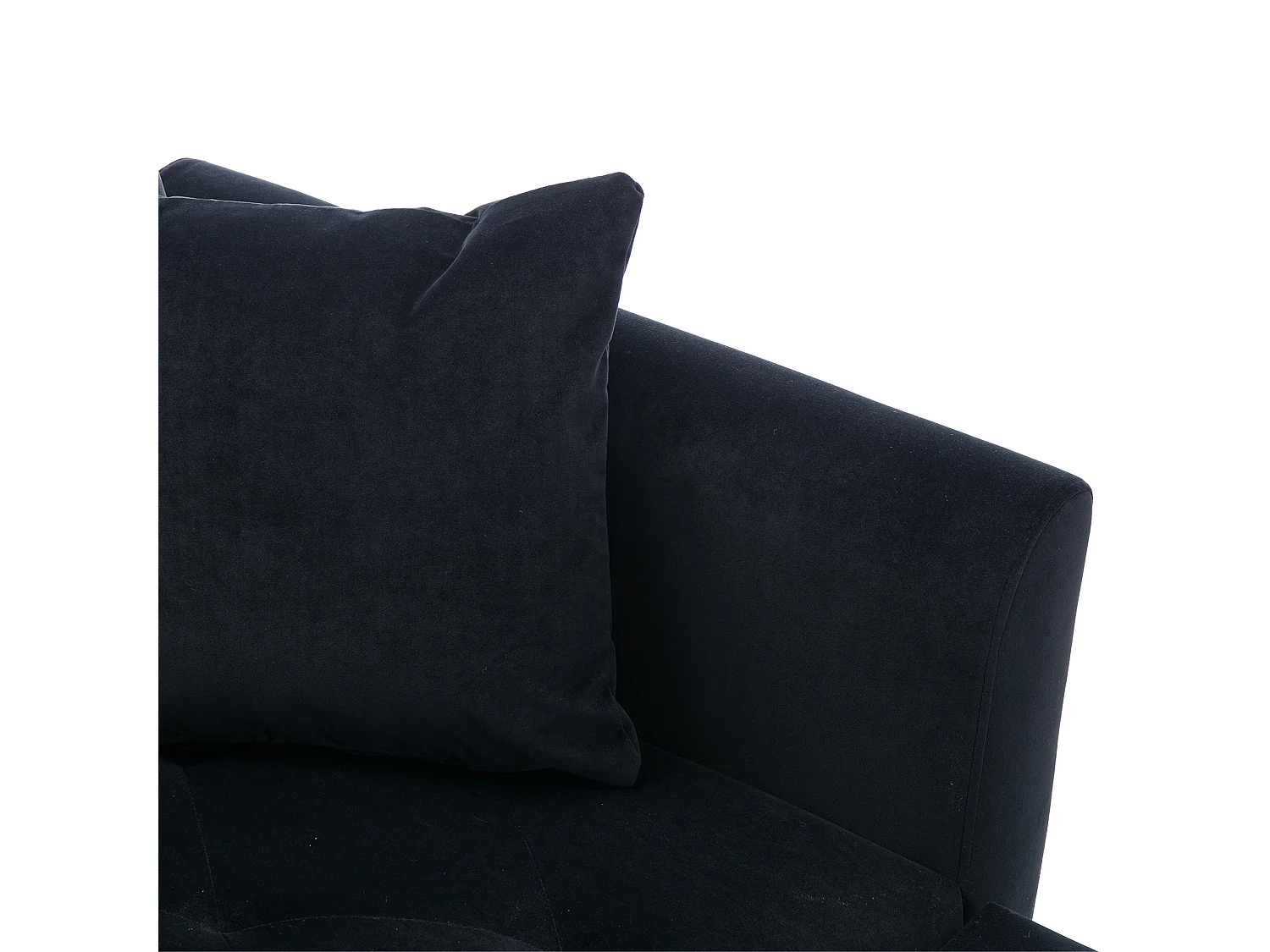 Fauteuil noir - Fauteuil réglable avec accoudoirs et coussins - pour salon et bureau