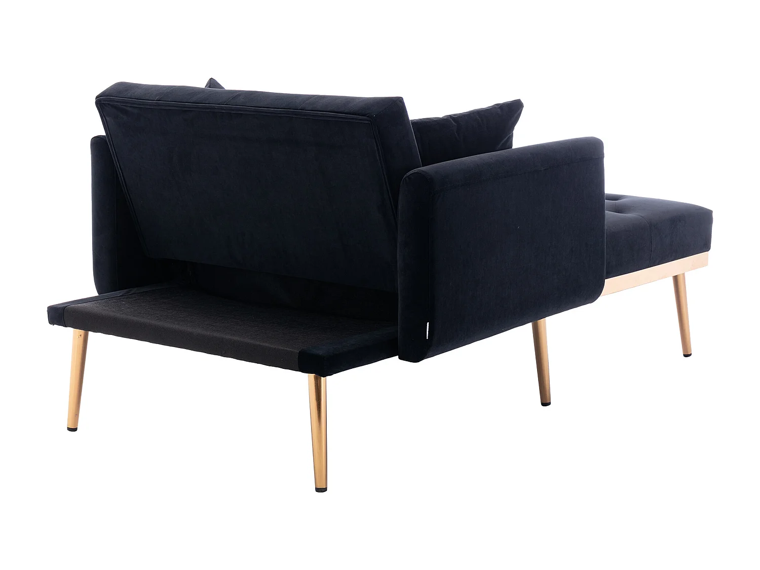 Fauteuil noir - Fauteuil réglable avec accoudoirs et coussins - pour salon et bureau