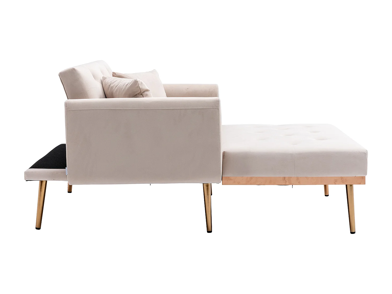 Beige Sessel - Verstellbarer Sessel mit Armlehnen und Kissen - für wohnzimmer und büro