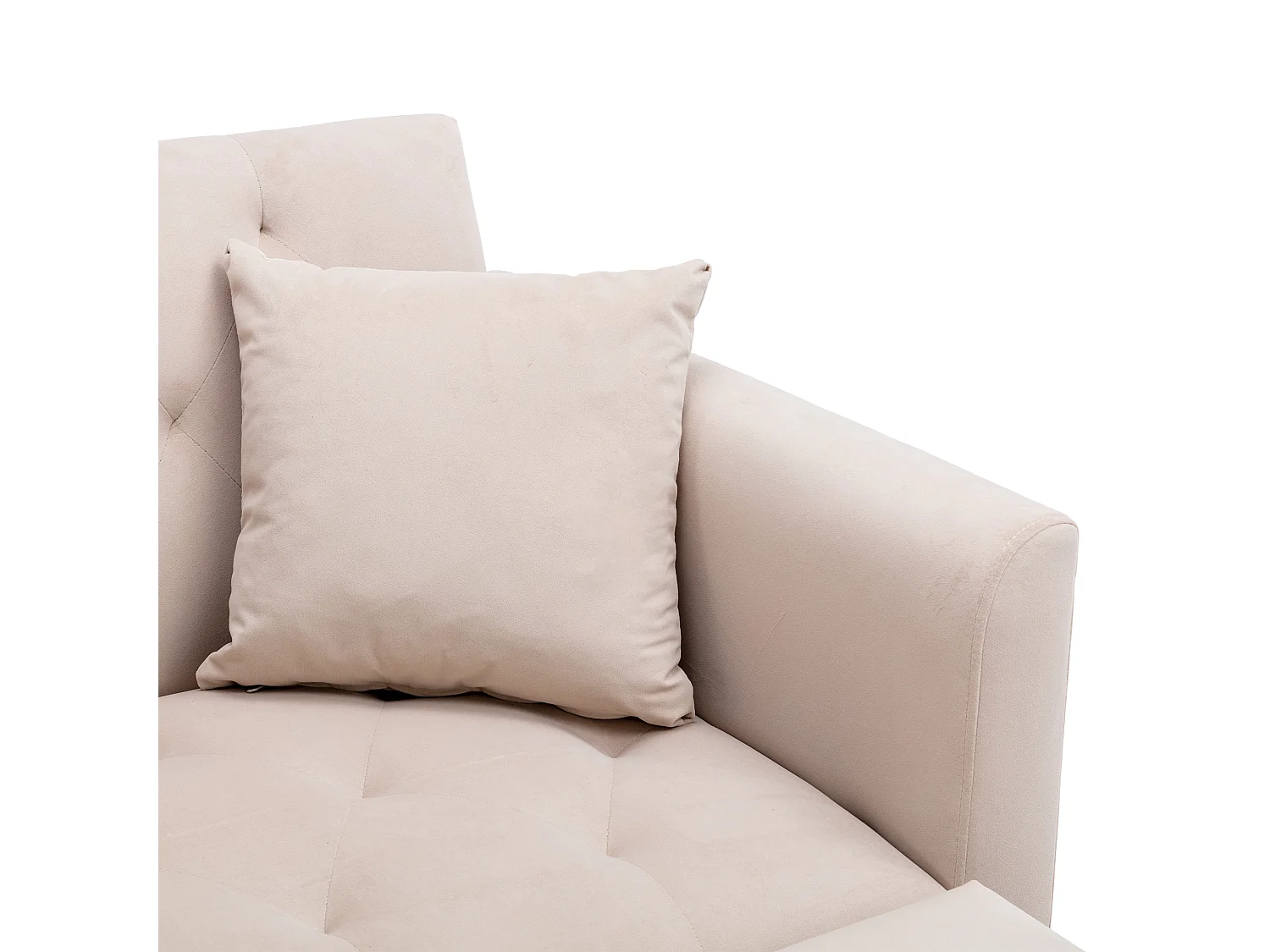 Beige Sessel - Verstellbarer Sessel mit Armlehnen und Kissen - für wohnzimmer und büro