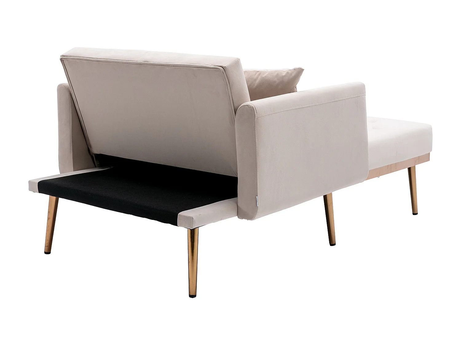 Beige Sessel - Verstellbarer Sessel mit Armlehnen und Kissen - für wohnzimmer und büro