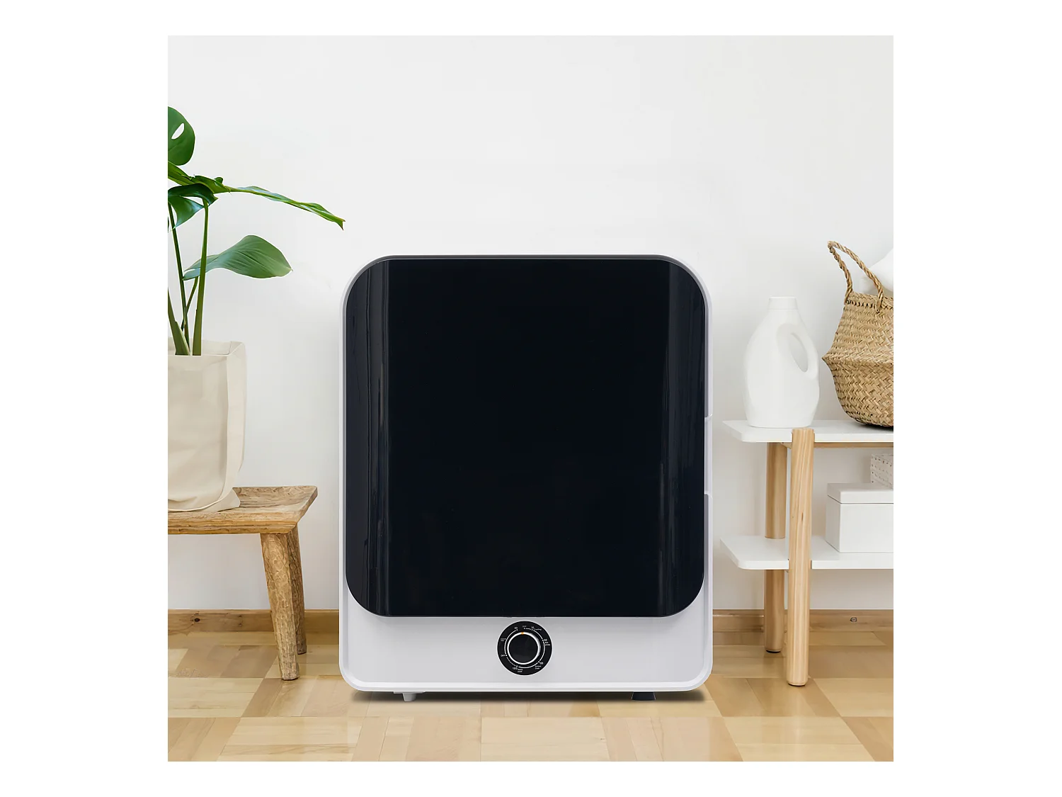 Sèche-linge à évacuation, inox, 3 kg (jusqu'à 4,5 kg), 830 W, 5 programmes, protection contre la surchauffe, montage mural (49,5x43,5x59,5 cm)