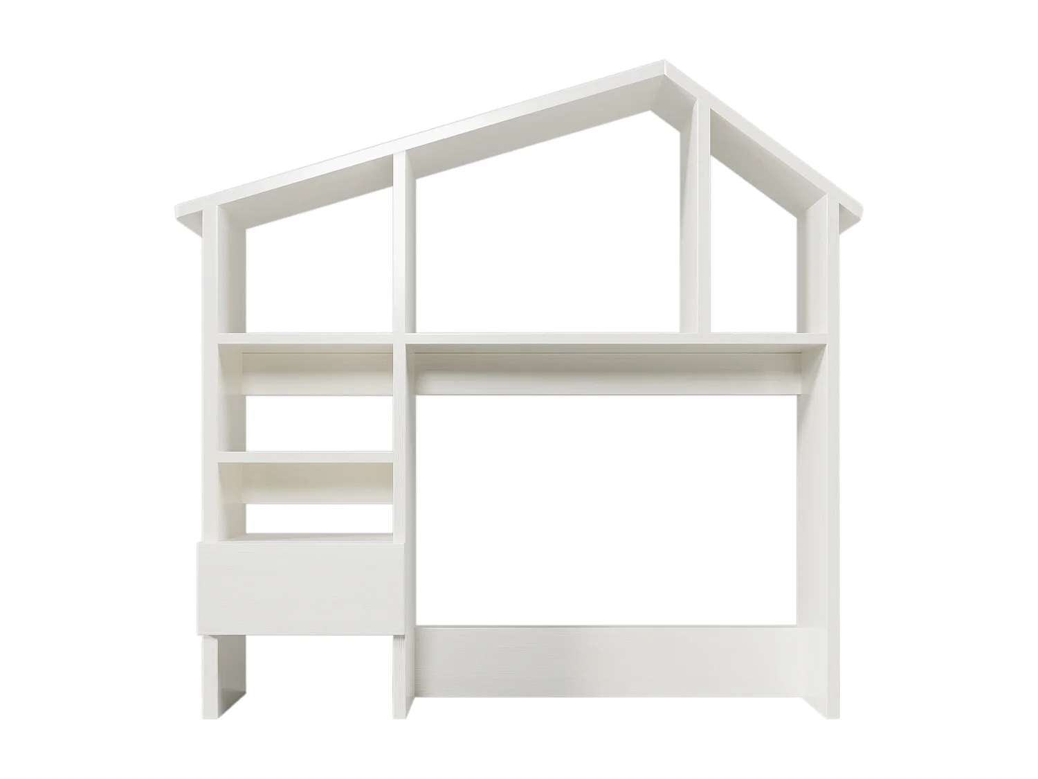 Mensola in legno con 2 cassetti, design semicircolare, comodino pieghevole, frontale in rattan, MDF, bianco (40x40x53cm)