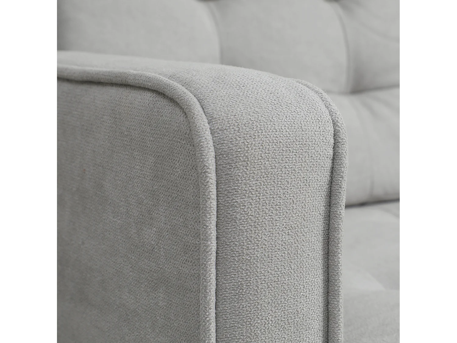 Canapé 2 places gris - Canapé avec rangement et coussins - pour salon et chambre