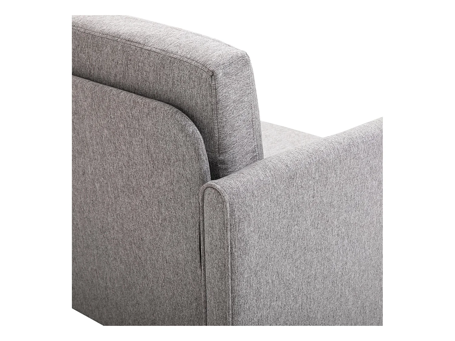 Szara sofa 2-osobowa - Sofa ze zdejmowanymi poduszkami i podłokietnikami - do salonu