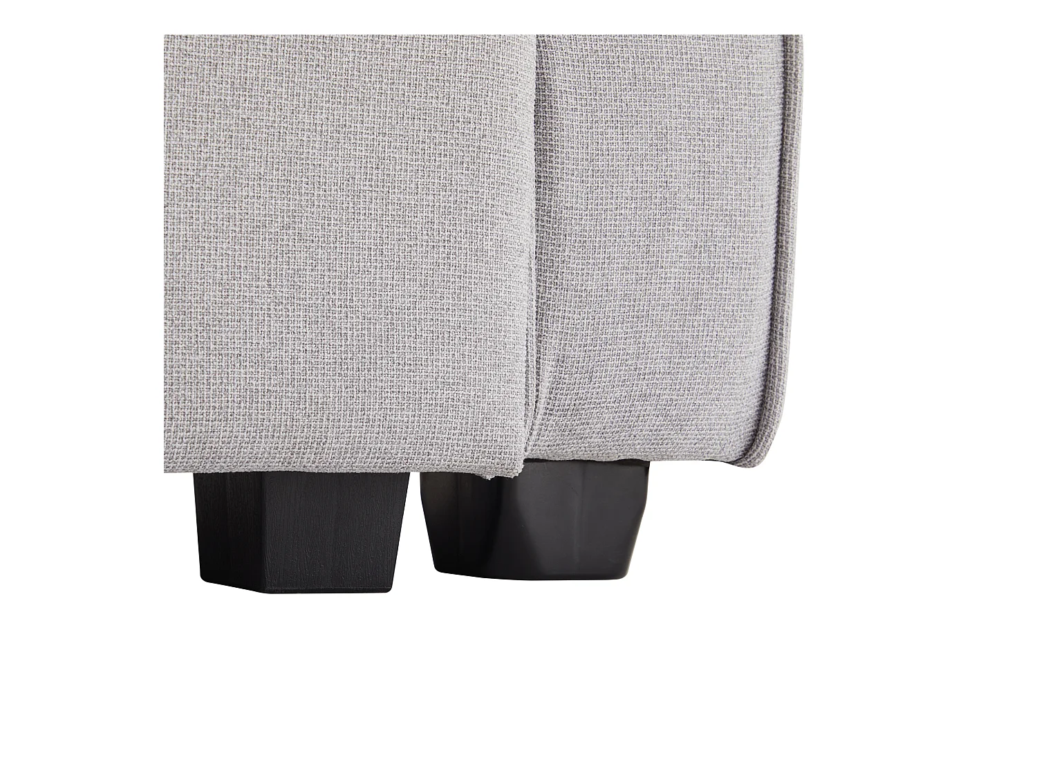 Canapé 4 places - Canapé avec accoudoirs et 4 coussins - lin gris clair - pour salons et bureaux