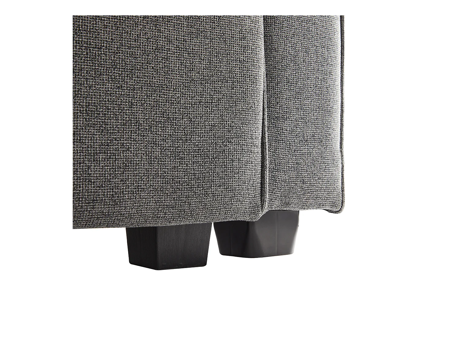 Canapé 4 places - Canapé avec 2 porte-gobelets et 2 chargeurs USB - poches d'accoudoir et 4 oreillers - lin gris foncé