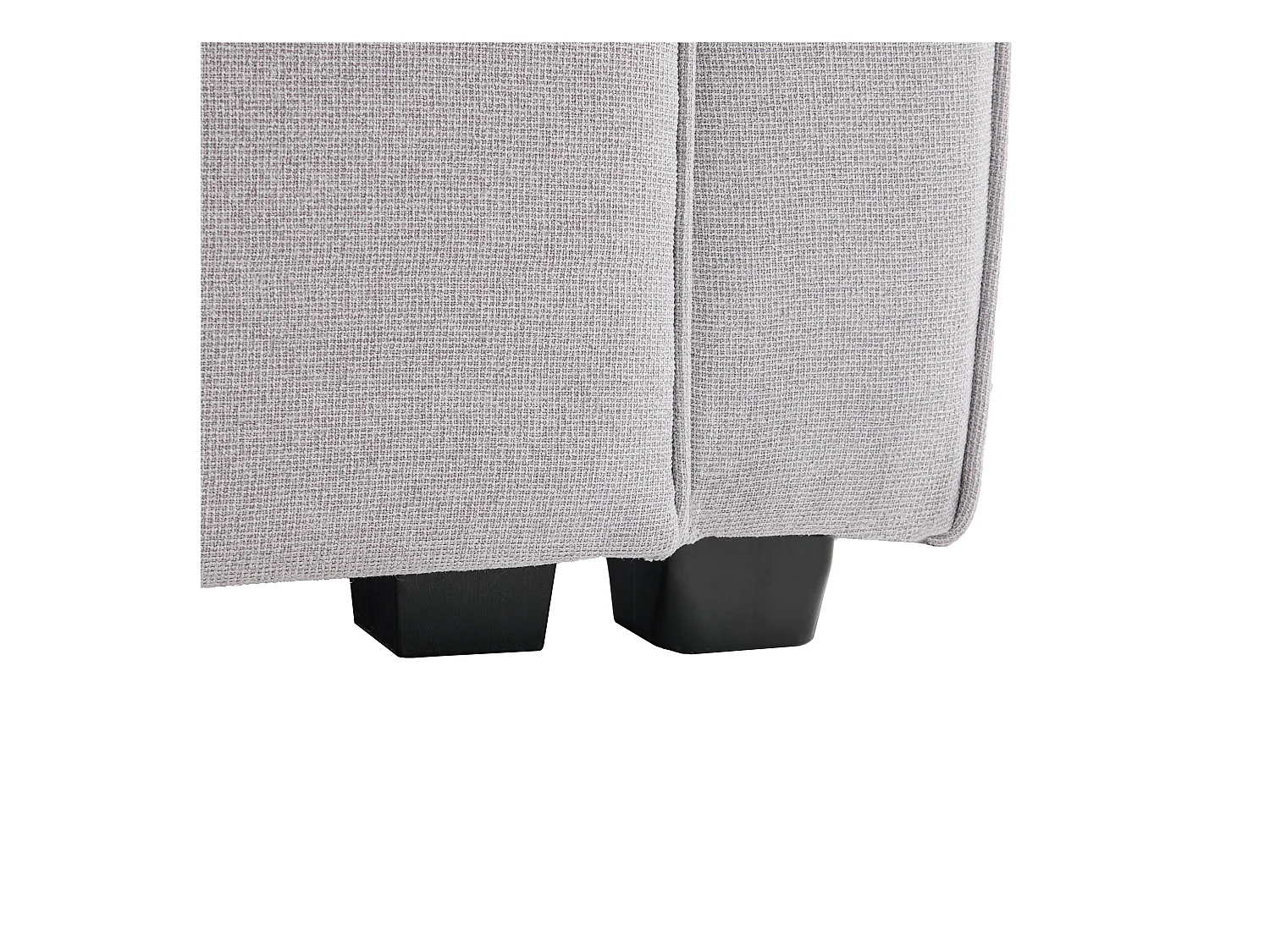 Canapé 4 places - Canapé avec 2 porte-gobelets et 2 chargeurs USB - poches d'accoudoir et 4 oreillers - lin gris clair