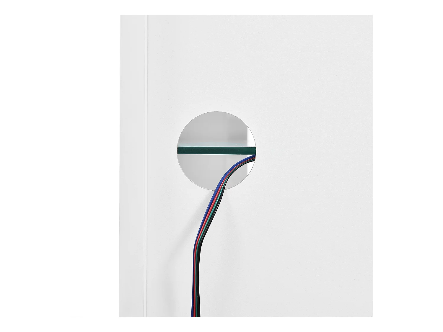 Vitrine LED avec 16 couleurs, design moderne, panneau de particules, blanc (59.5x35x182 cm)
