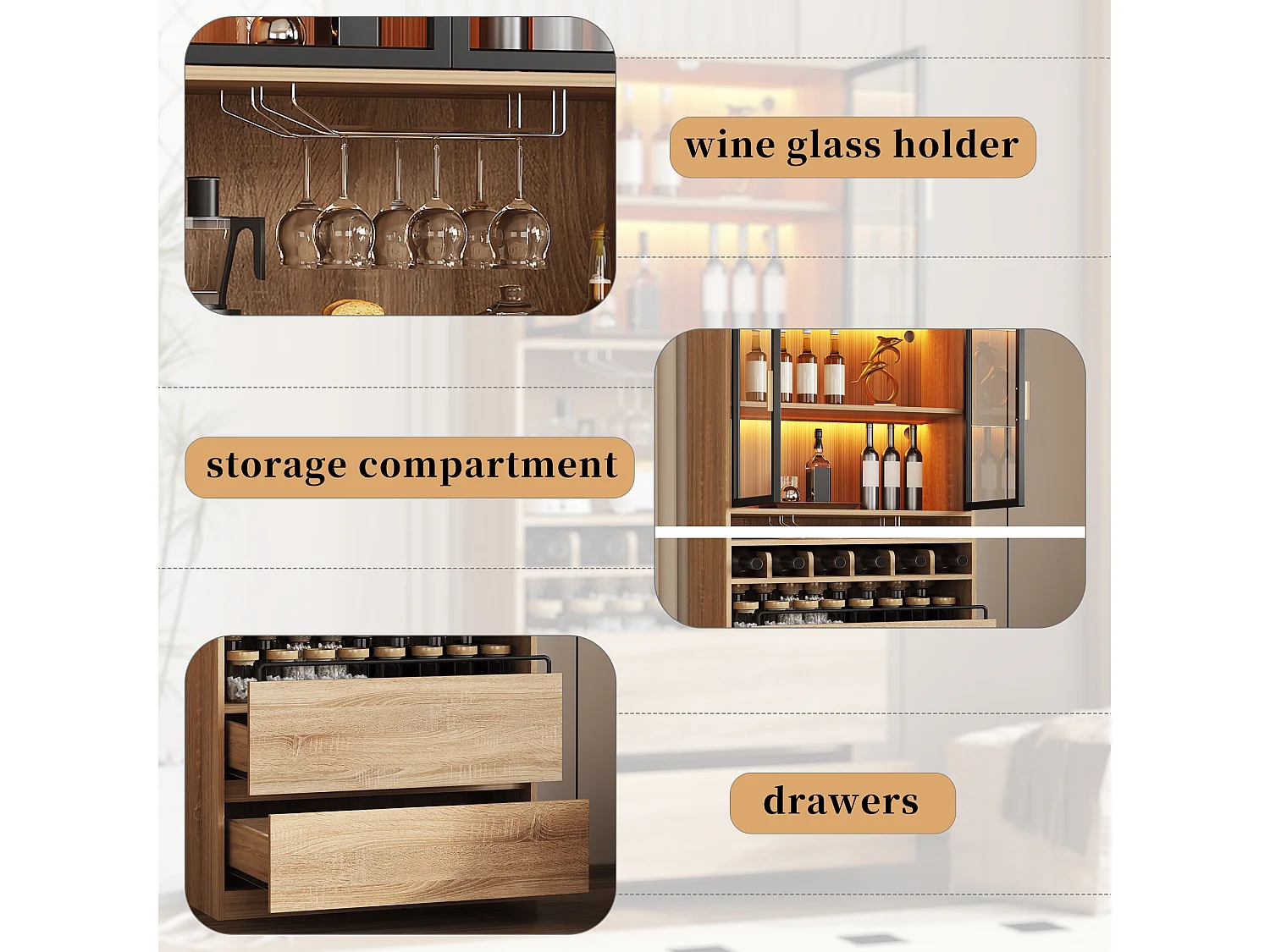 Vitrine avec éclairage LED, portes en verre, MDF, naturel (80x40x180 cm)