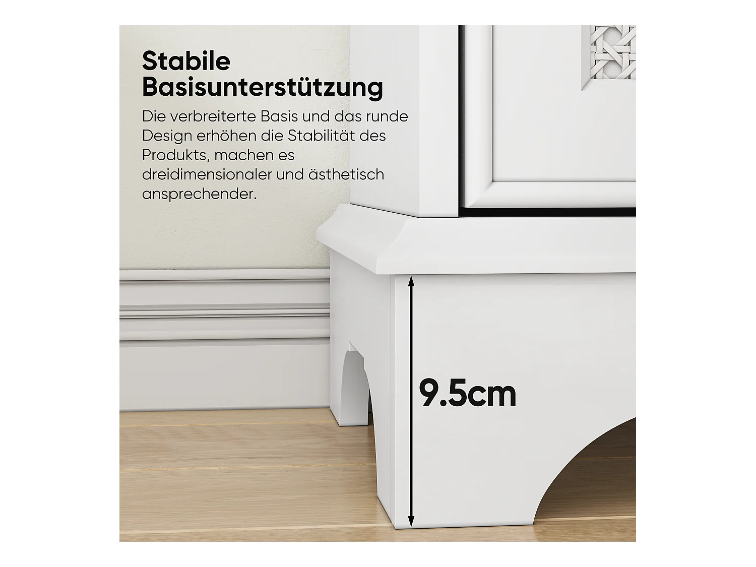 Meuble de salle de bain avec porte panier et étagères réglables, MDF, blanc (66,6x29,8x86,5 cm)