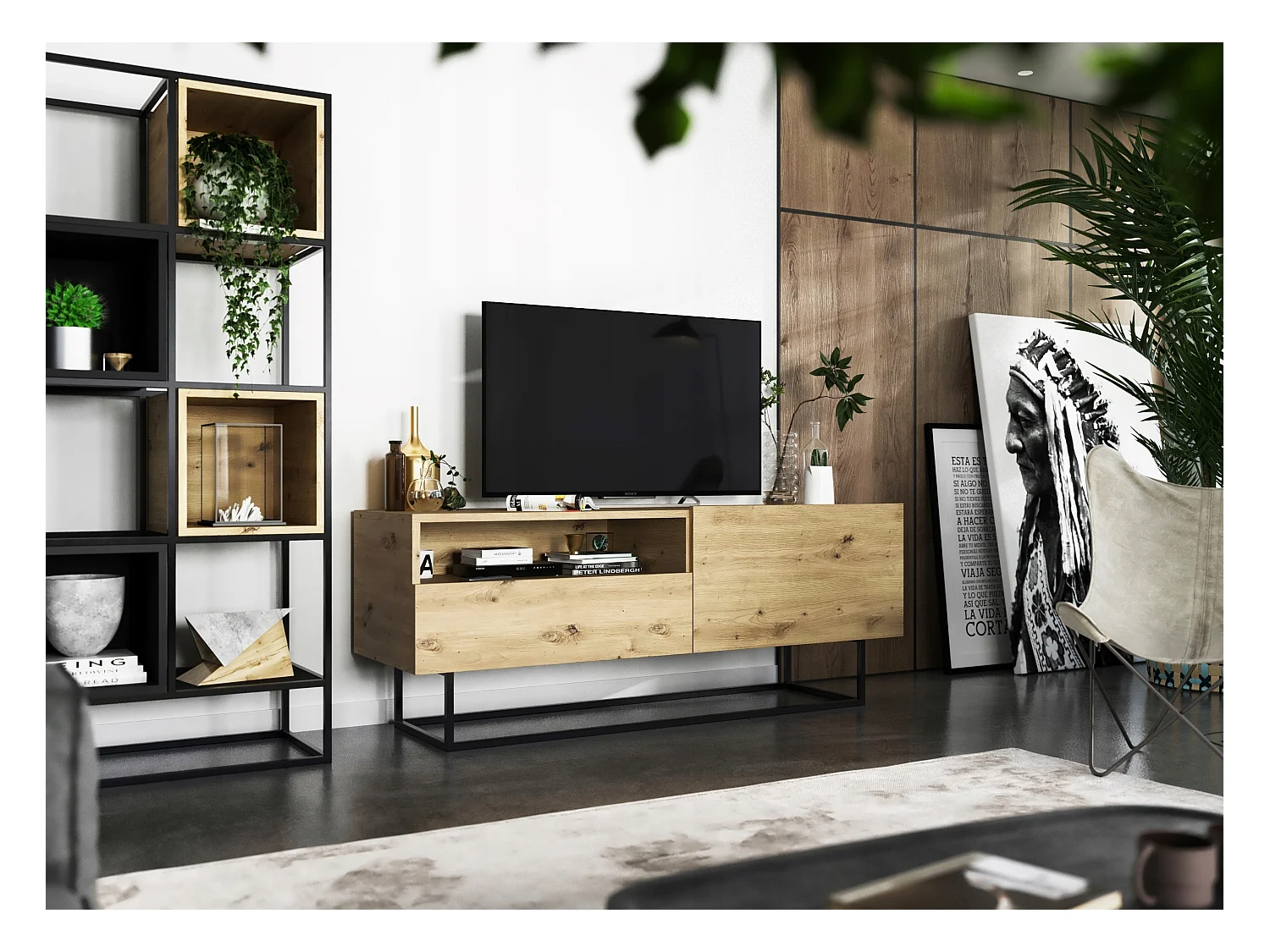 Szafka RTV SELF 3 120 dąb artisan