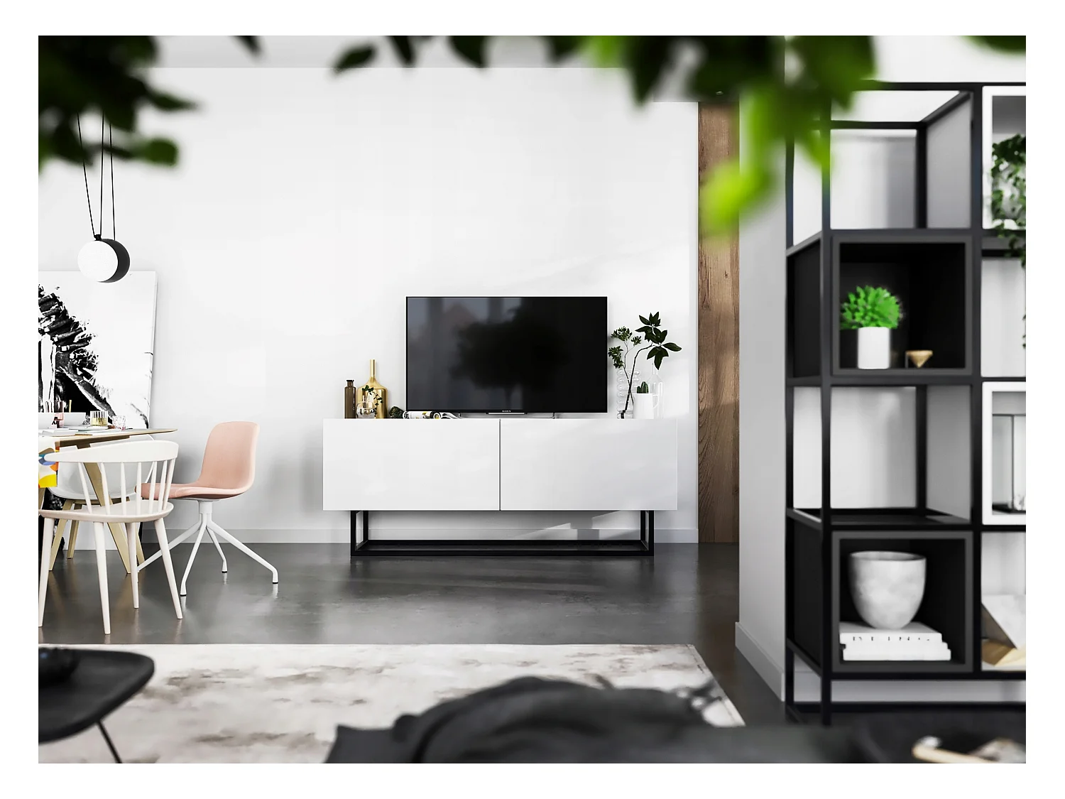 Szafka RTV SELF 4 120 biała mat