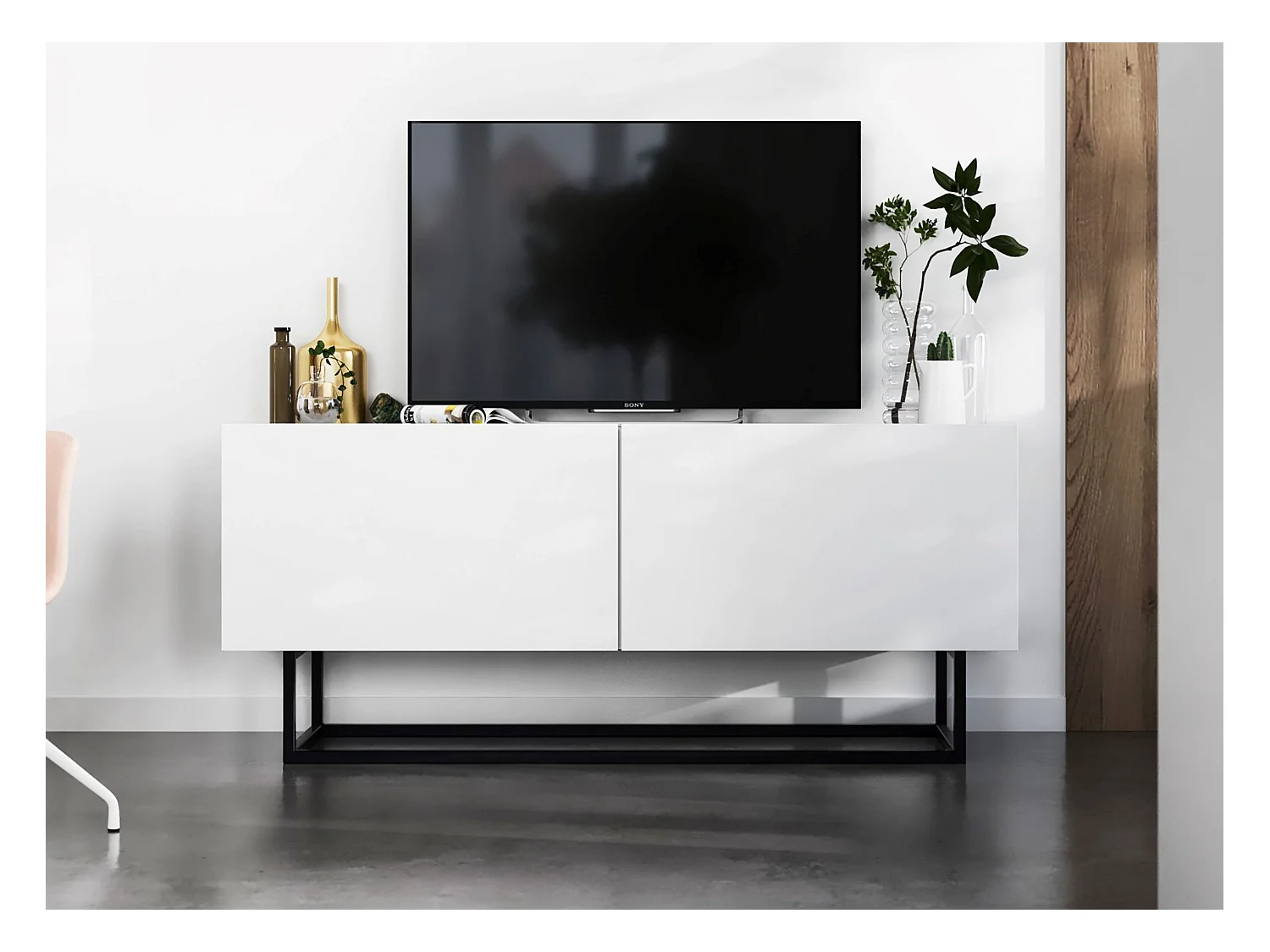 Szafka RTV SELF 4 120 biała mat