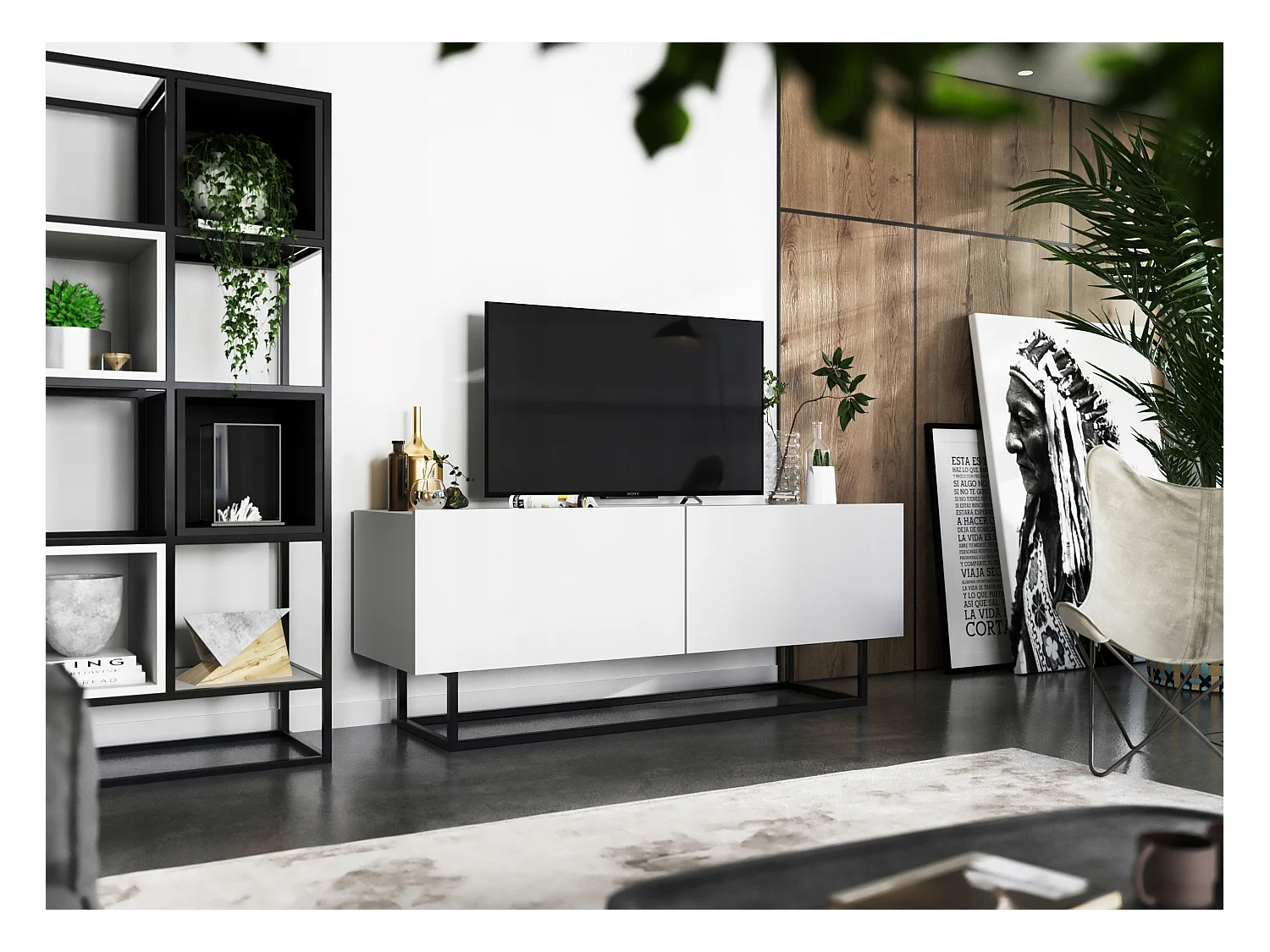 Szafka RTV SELF 4 120 biała mat