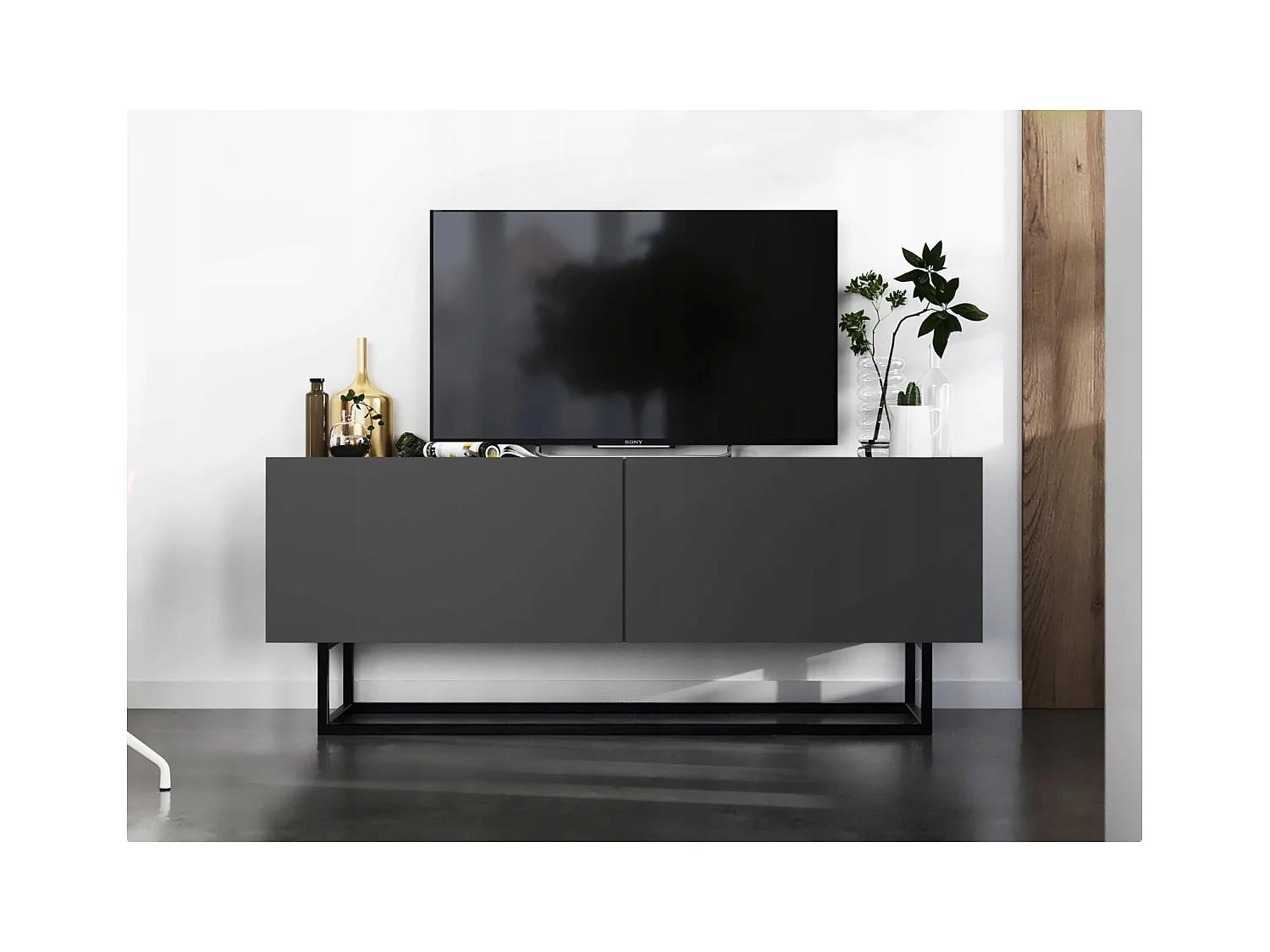 Szafka RTV SELF 4 120 grafitowa mat