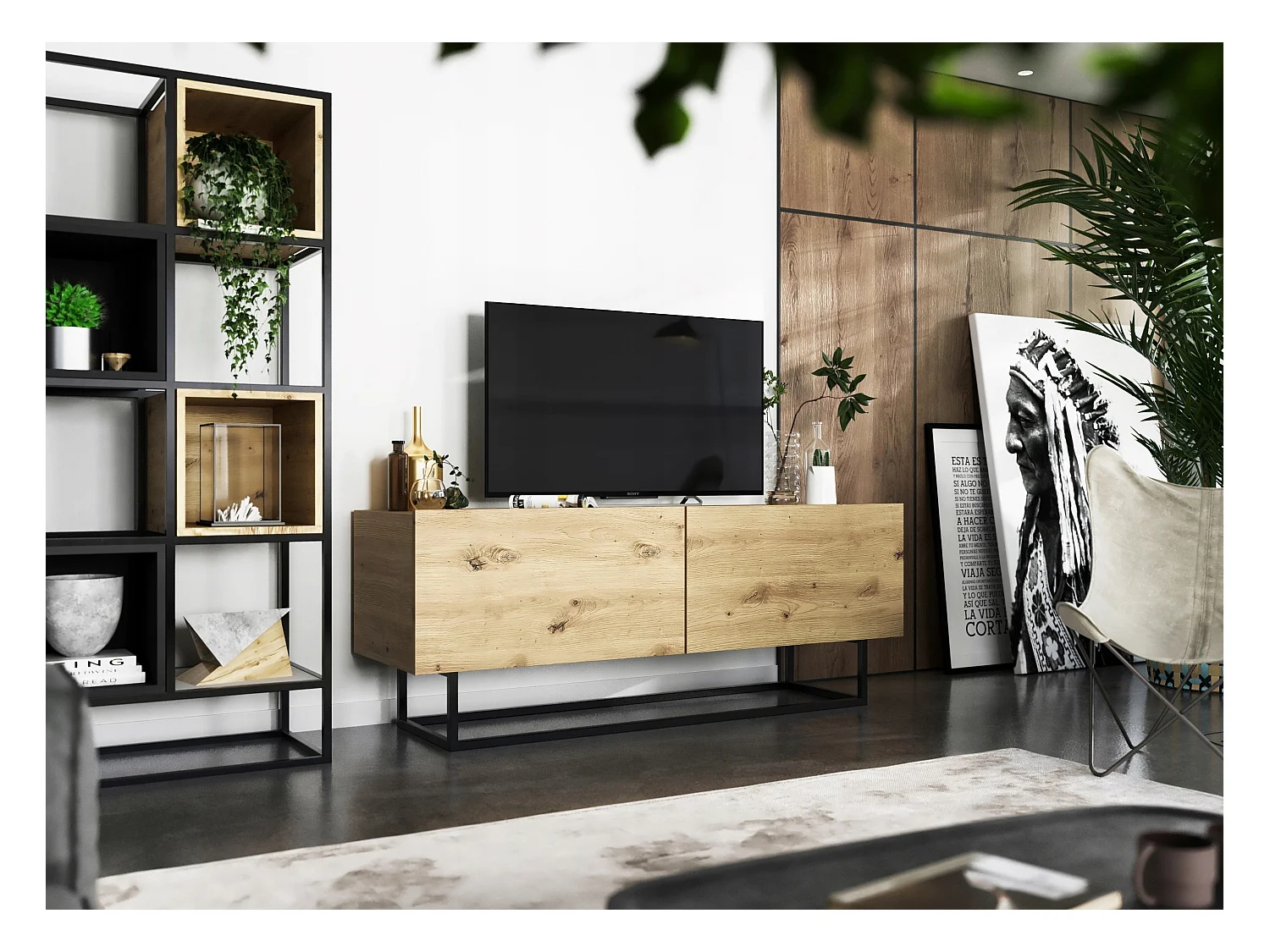 Szafka RTV SELF 4 120 dąb artisan