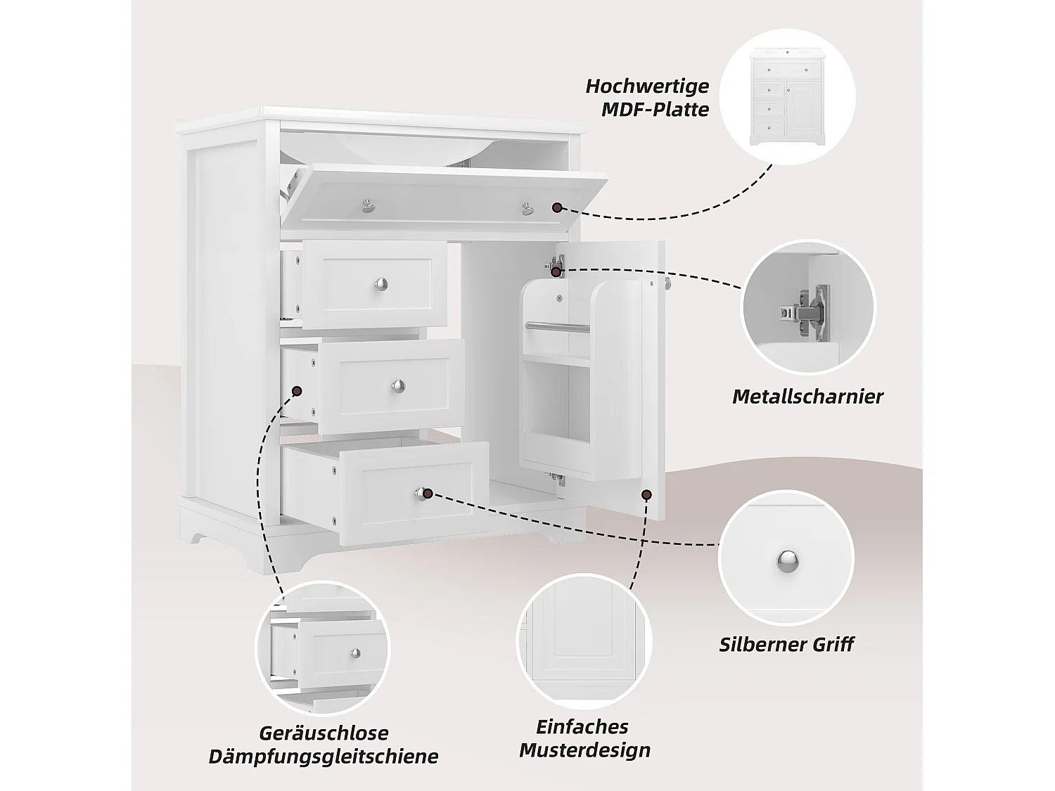 Set de 2 tables basses géométriques en acier, design moderne, noires, (65x45x45 cm)