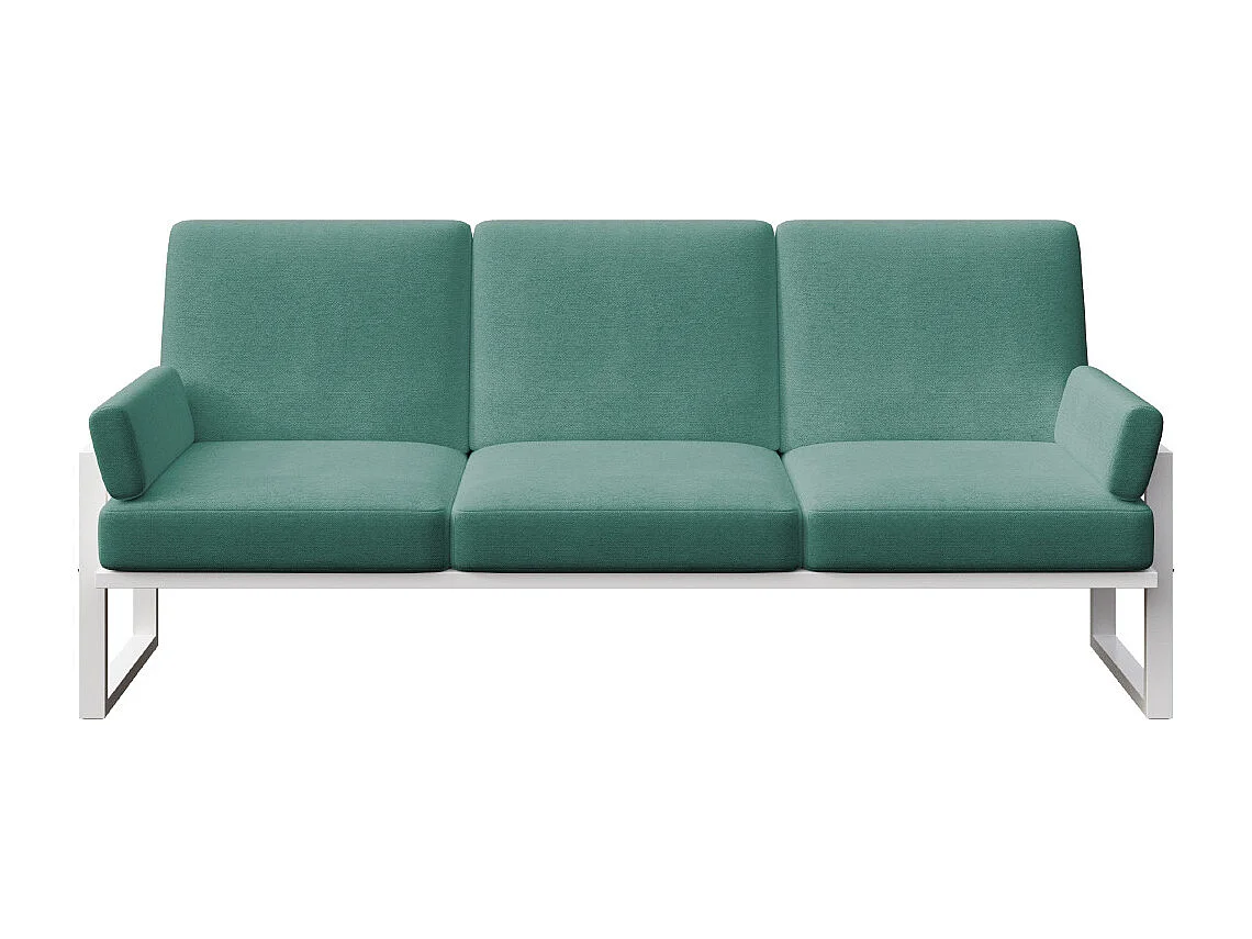 Soledo 3-zitsbank in diepgroen - wit frame