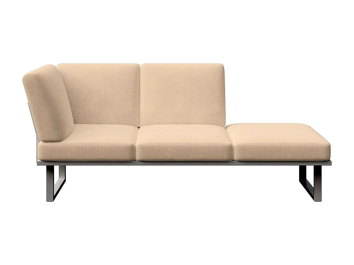 Soldeo ligstoel chaise longue cappuccino - antraciet frame