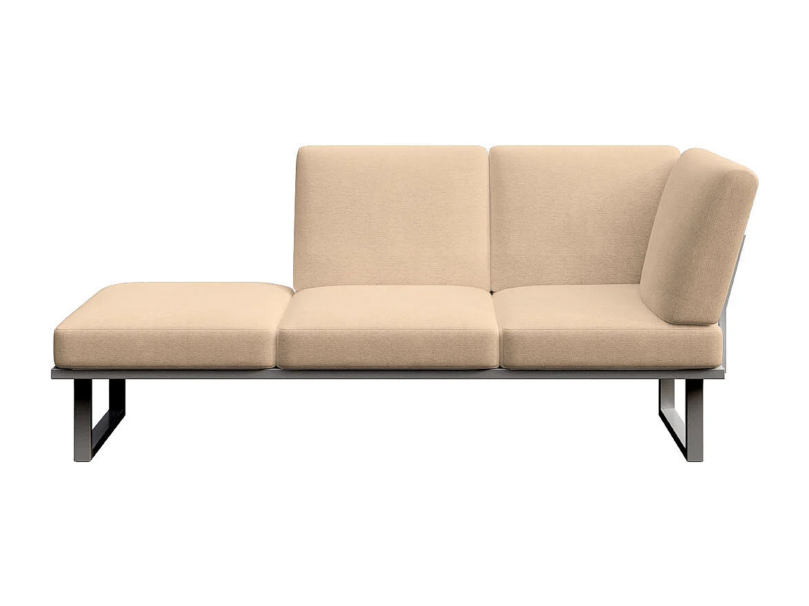 Soldeo ligstoel chaise longue cappuccino - antraciet frame