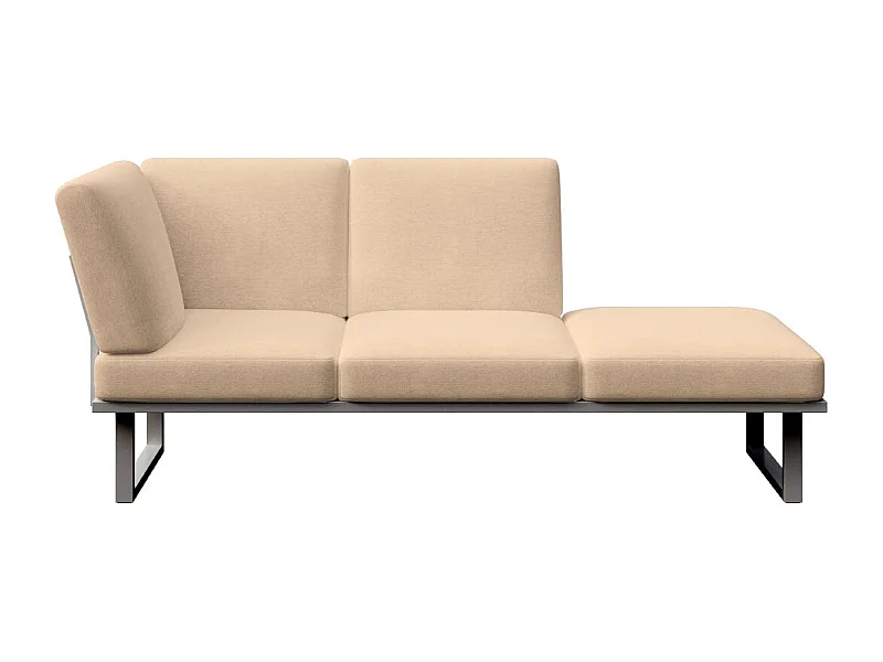 Soldeo ligstoel chaise longue cappuccino - antraciet frame