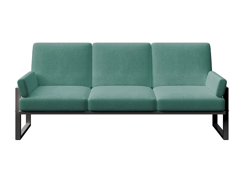 Soledo 3-zitsbank in diepgroen - antraciet frame