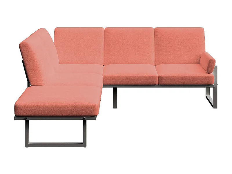 Soledo panoramische bank coral - antraciet frame