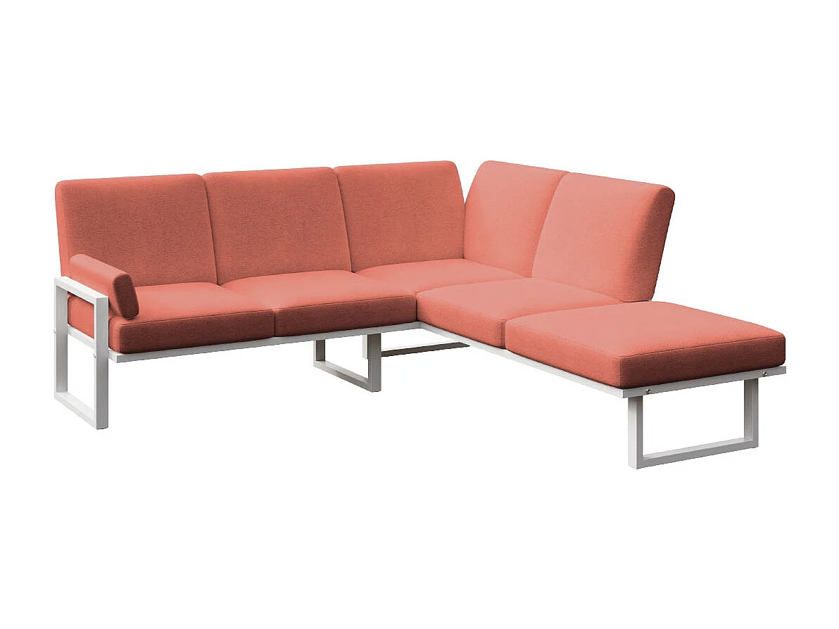 Soledo panoramische bank coral - wit frame