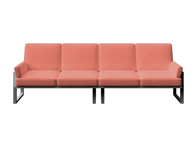 Soledo coral 4-zitsbank - antraciet structuur