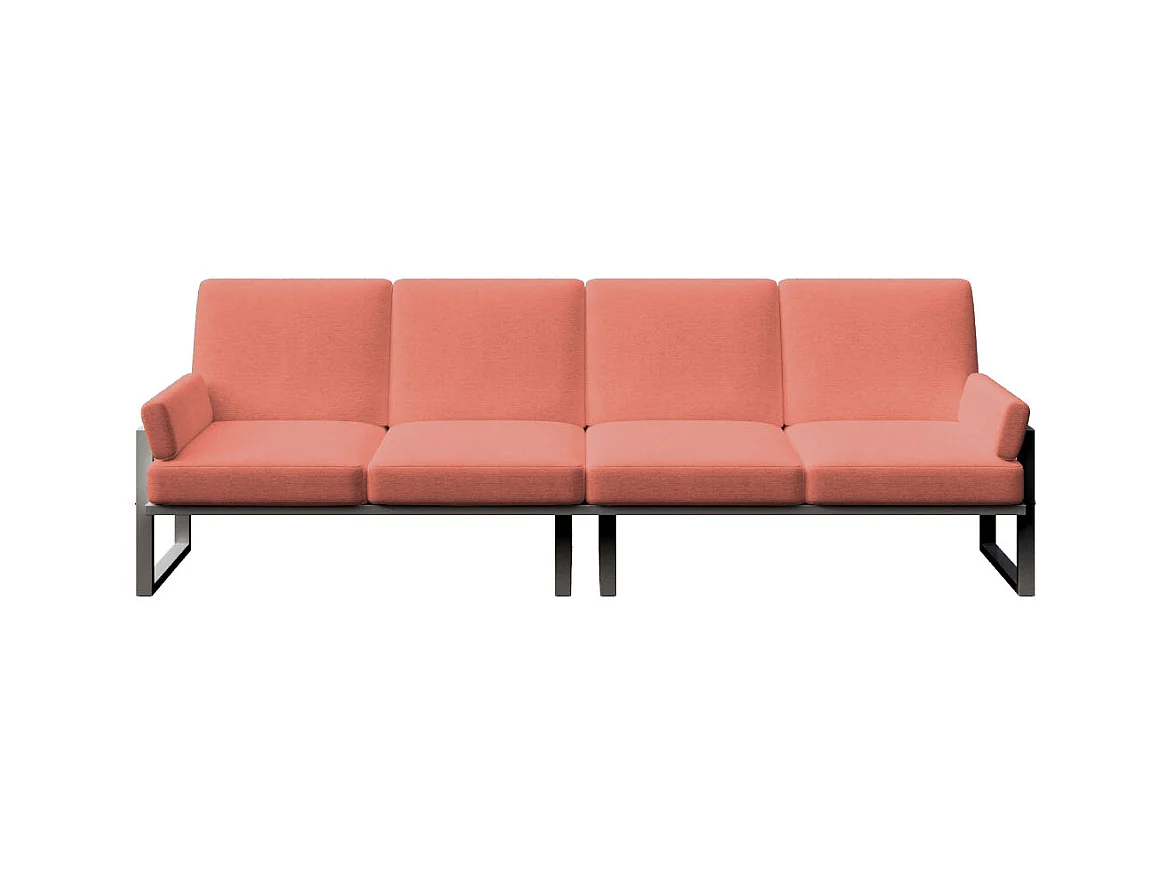 Soledo coral 4-zitsbank - antraciet structuur