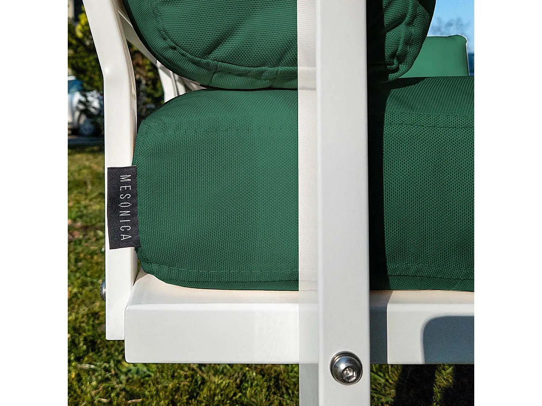 Soledo 2-zitsbank in diepgroen - wit frame