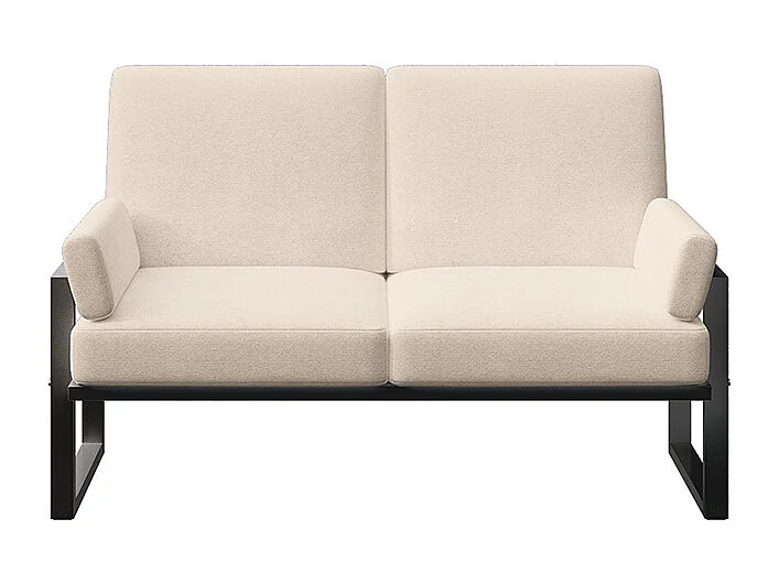 Soledo 2-zitsbank in lichtbeige - antraciet frame