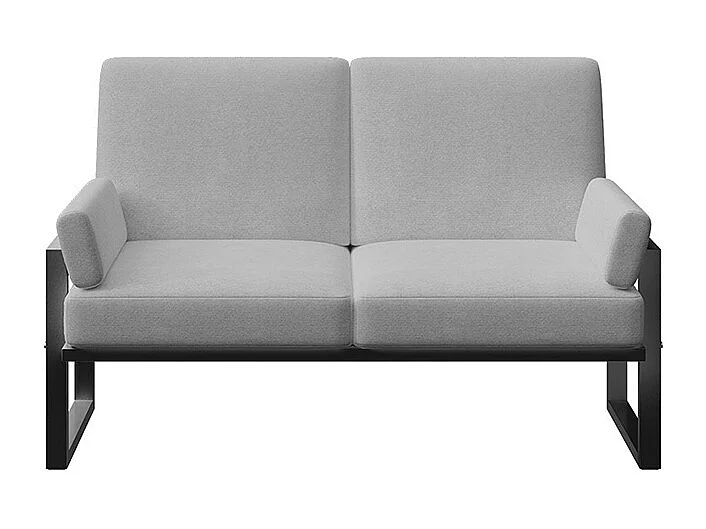 Soledo 2-zitsbank, lichtgrijs - antraciet frame