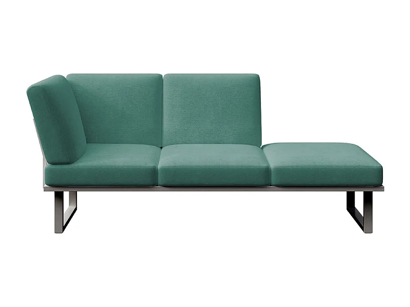 Soldeo ligstoel chaise longue diepgroene - antraciet frame