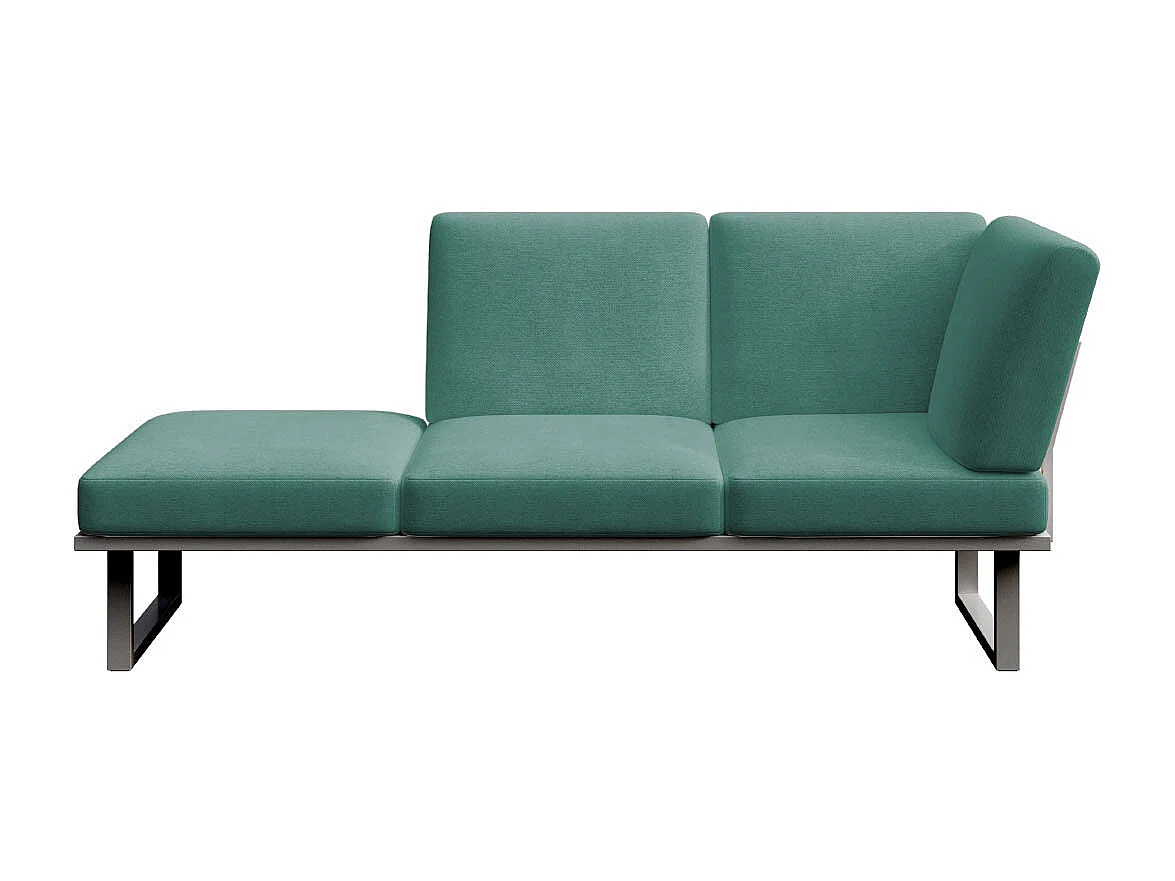 Soldeo ligstoel chaise longue diepgroene - antraciet frame